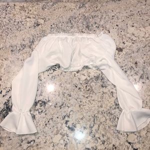 Off-the-shoulder crop top